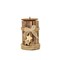 4 pcs Natural Assorted Wood Candle Holders with String Ribbons and Stars